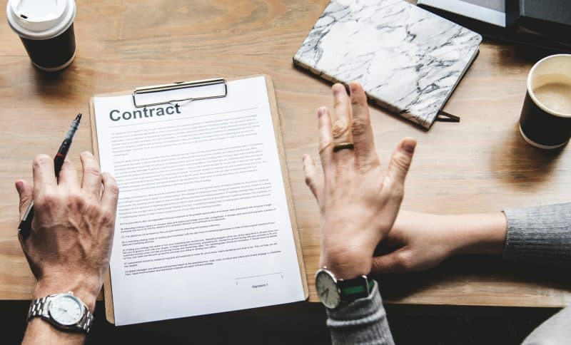 Image symbolizing a band contract, highlighting the importance of formal agreements in the music industry