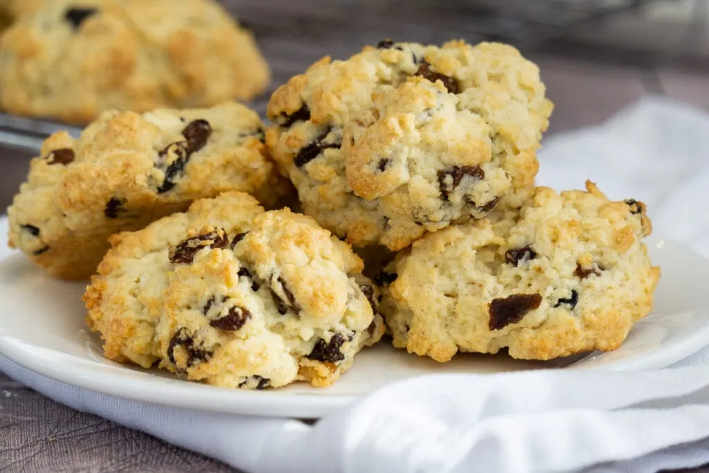 Close up of British rock buns