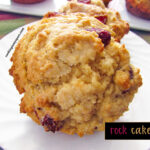 Close-up of rock cakes with various dried fruits