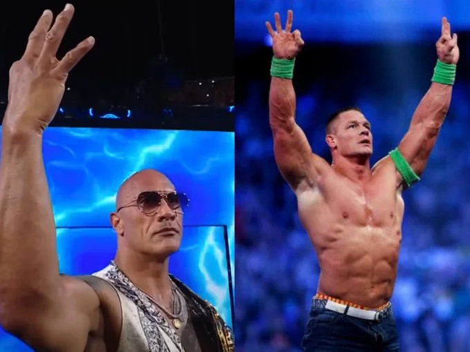 The Rock's gesture at Bad Blood