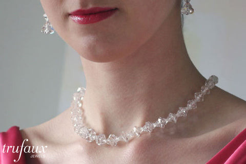Rock Crystal Necklace &amp; Earrings