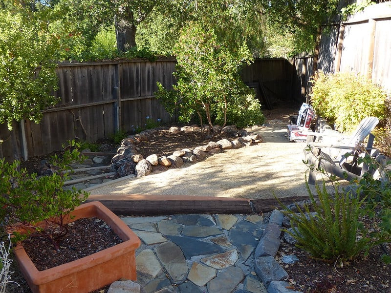 Rocks Surround the Garden Beds