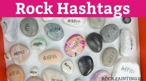 Learn what and why you should put a hashtag on rocks you paint