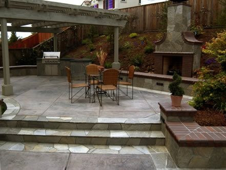Colored Salt Finish with Flagstone Borders