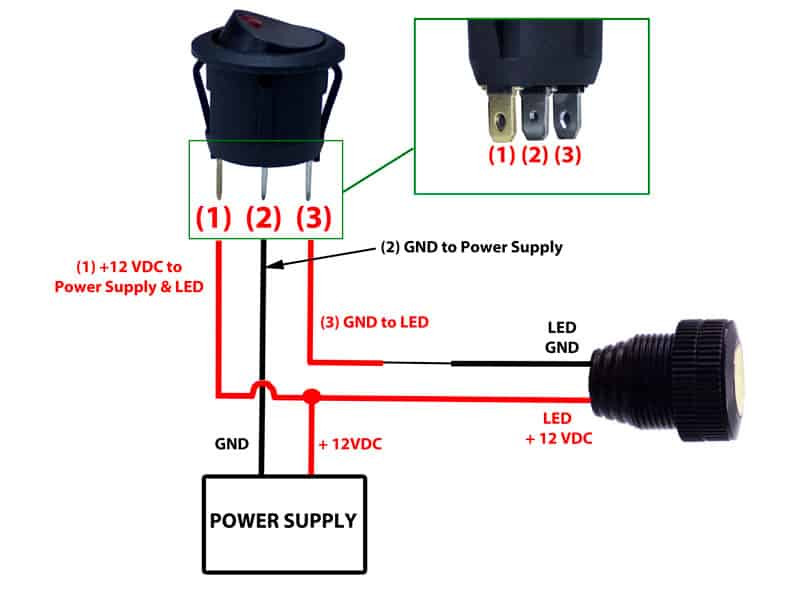 LED Rocker Switch Wiring Diagram alternative 2