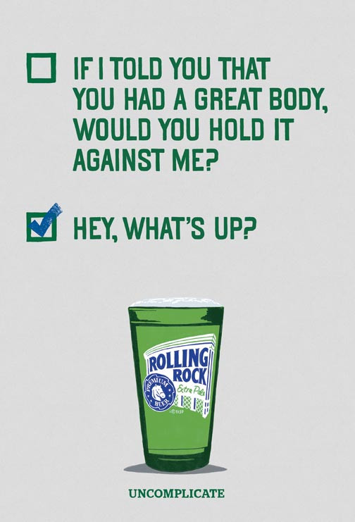 Rolling Rock keeps it simple
