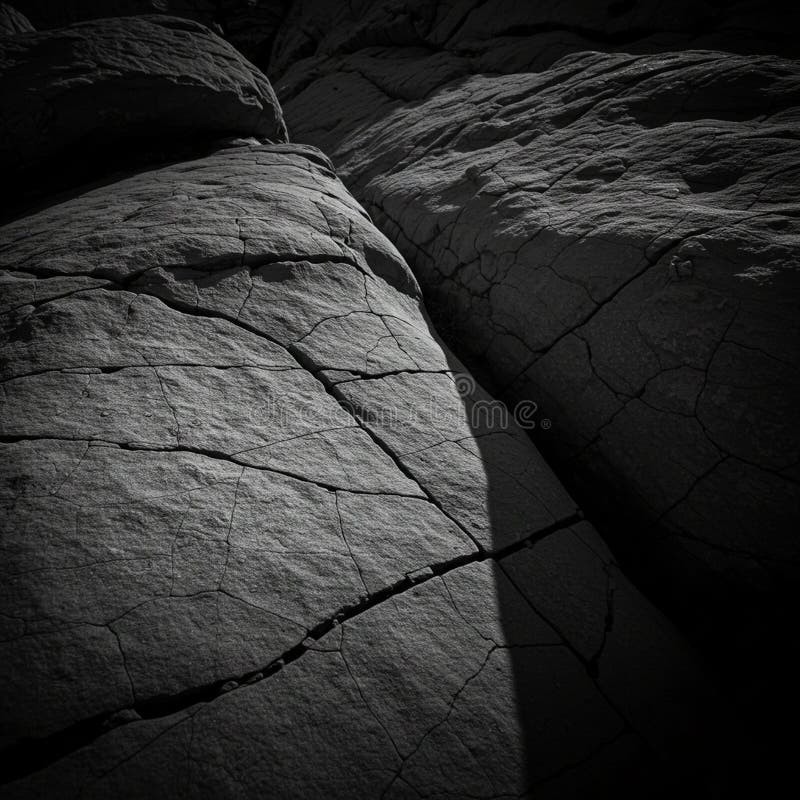 Rugged rock surface with visible cracks and crevices, likely sedimentary or metamorphic in nature