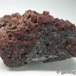 Dark, porous igneous rock