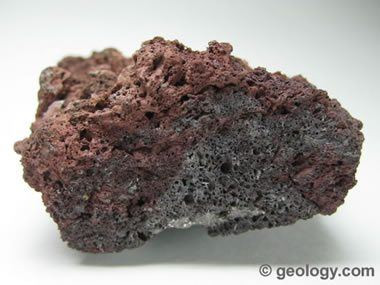 Dark, porous igneous rock