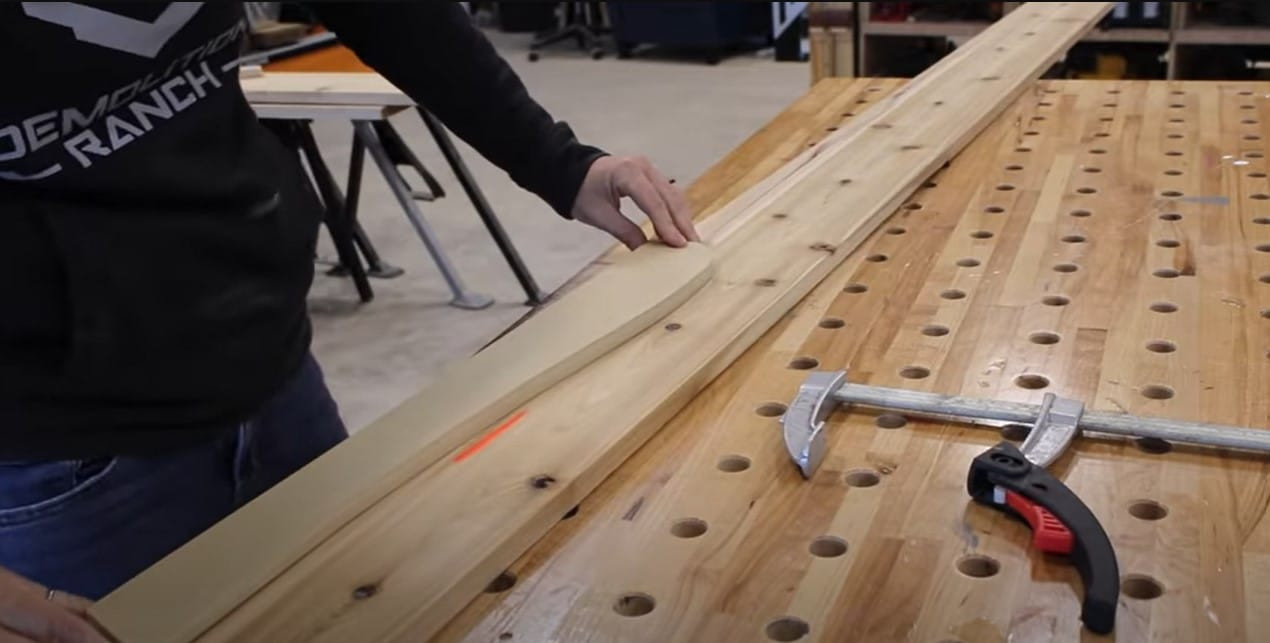 cutting wood pieces