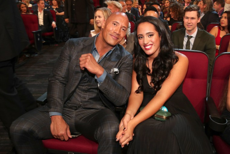 Dwayne Johnson and Simone Alexandra Johnson attend the People's Choice Awards 2017 at Microsoft Theater on Jan. 18, 201, in Los Angeles.