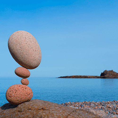 Pink Stacked Rocks
