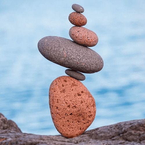 More Pink Stacked Rocks