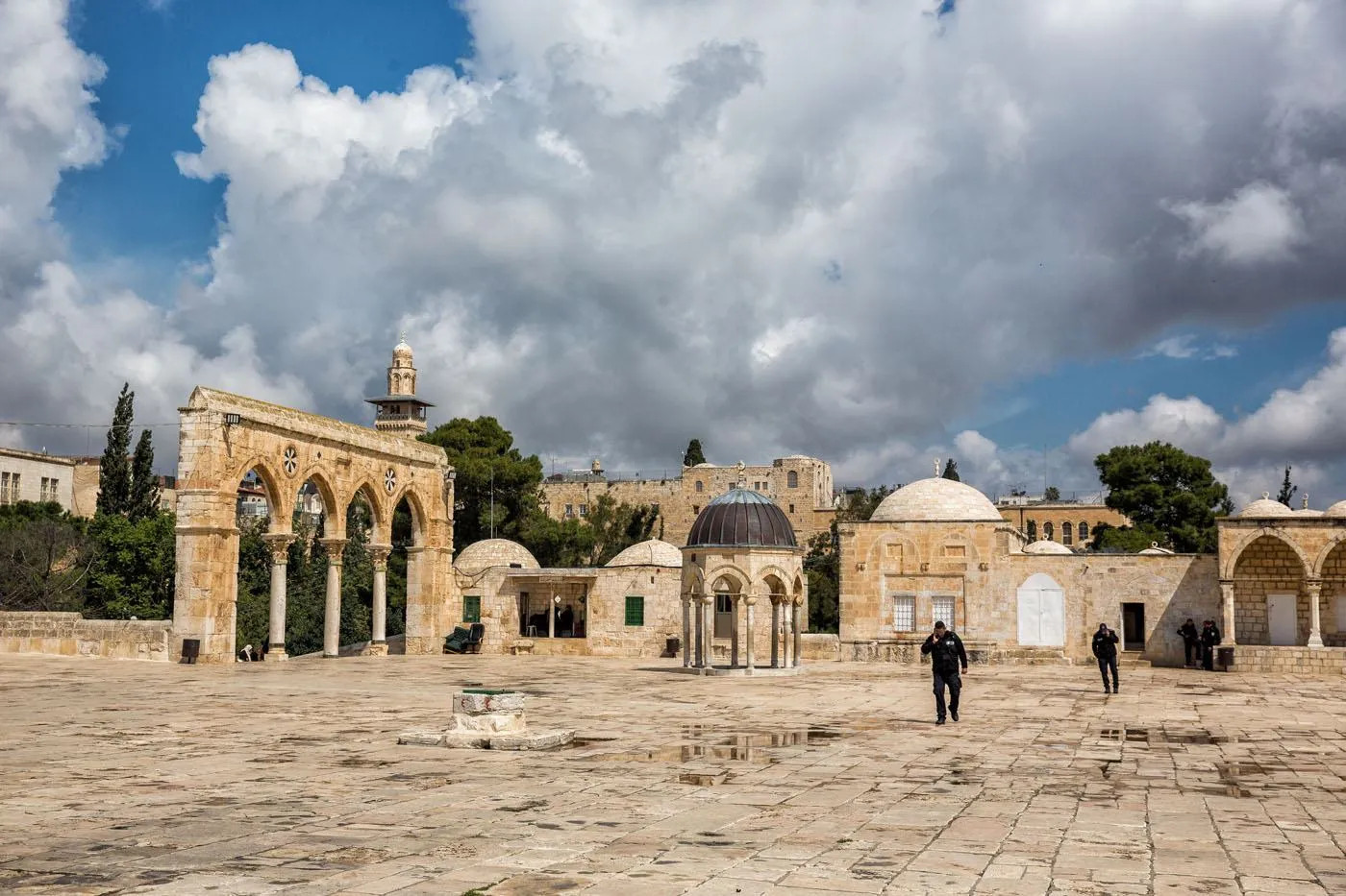 A view of Temple Mount after rain