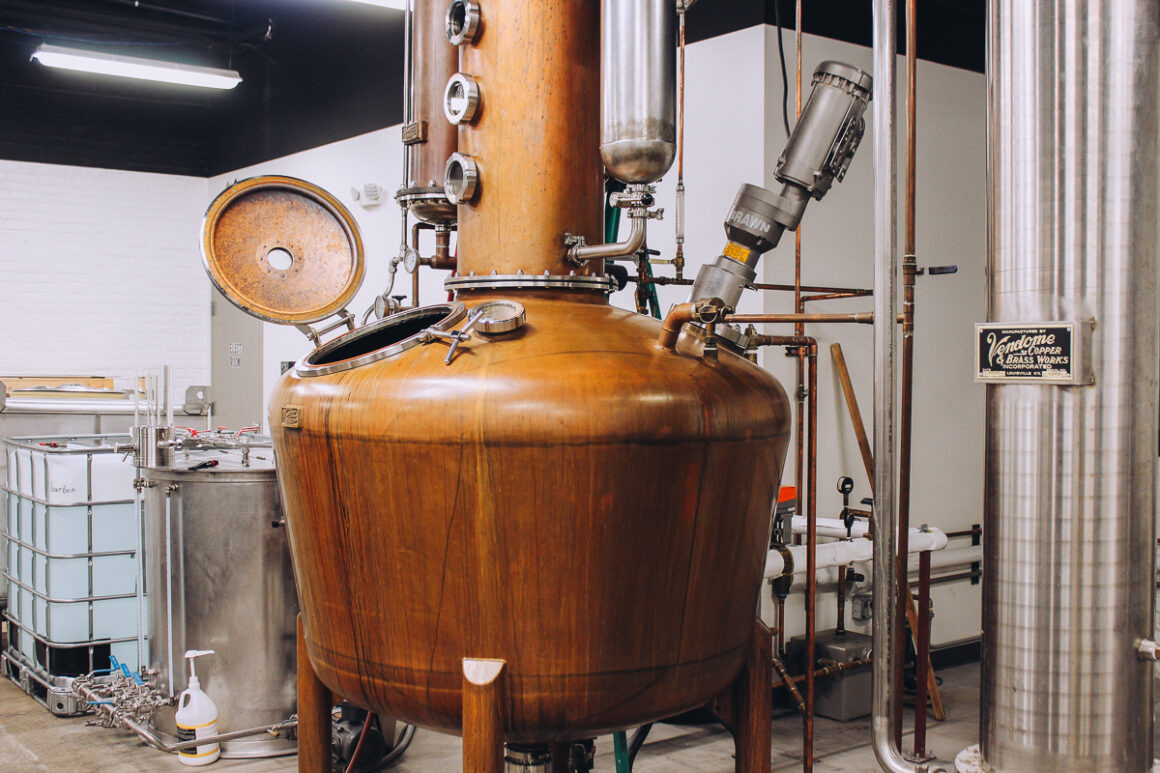 Copper steel at Rock Town Distillery in Little Rock, essential for crafting fine spirits