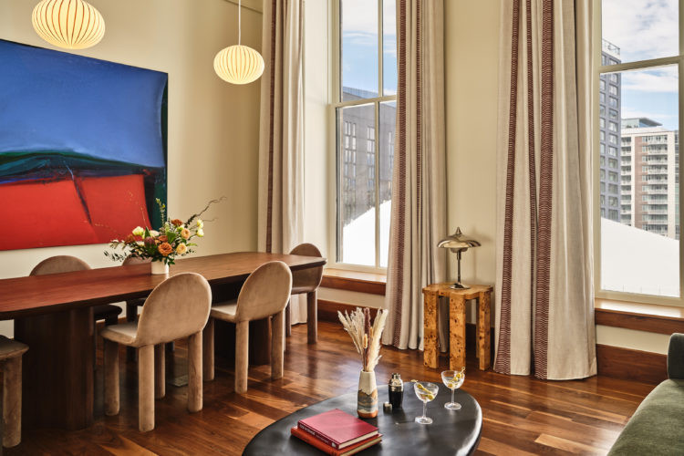 Luxurious suite at The Crawford Hotel