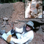 Mount Antero double terminated Phenakite my son found laying on the surface, would have been great to have more of that aquamarine attached!
