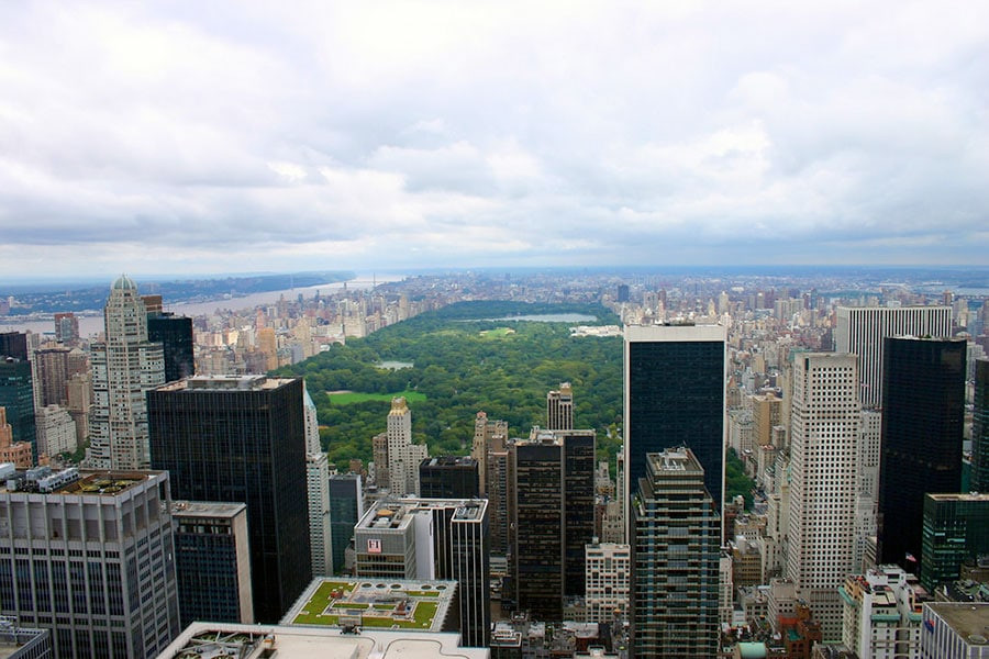 Central Park View from Top of the Rock October 2011