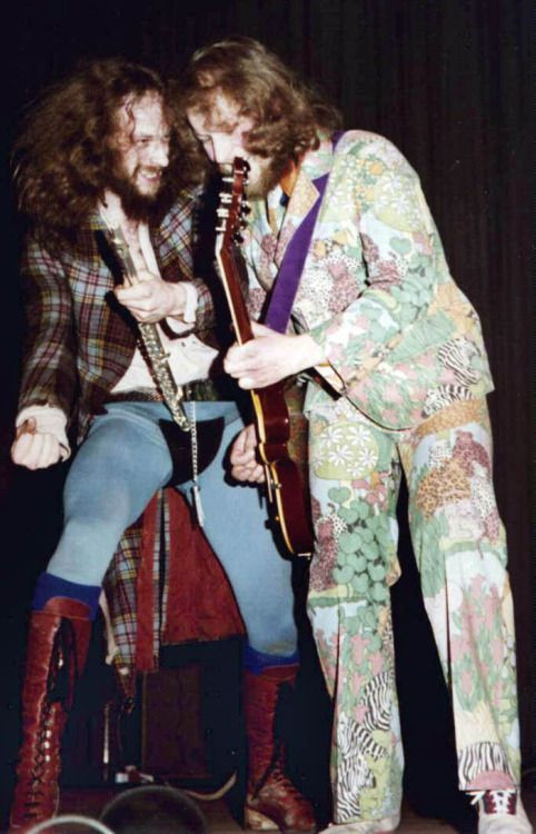Ian Anderson performing with Jethro Tull, showcasing his signature flute playing