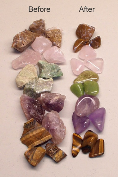 Rocks: Before and After Tumbling