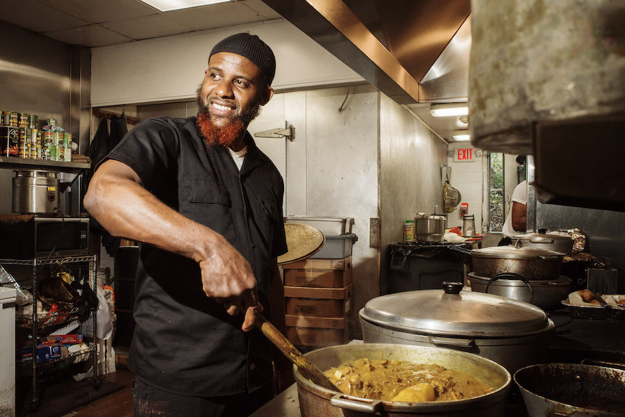 Umar Waite inside Jam-Rock restaurant