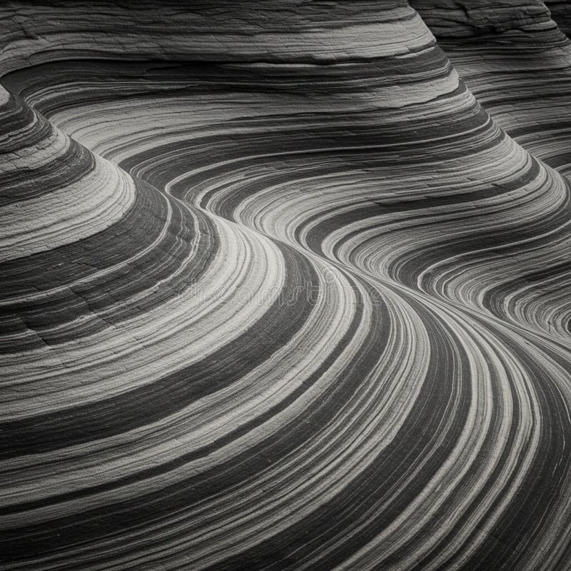 Undulating rock formations create rhythmic, flowing patterns resembling waves
