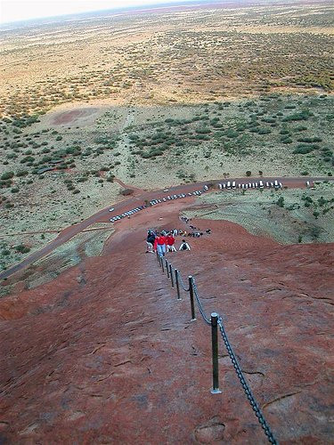 View of Uluru from a distance