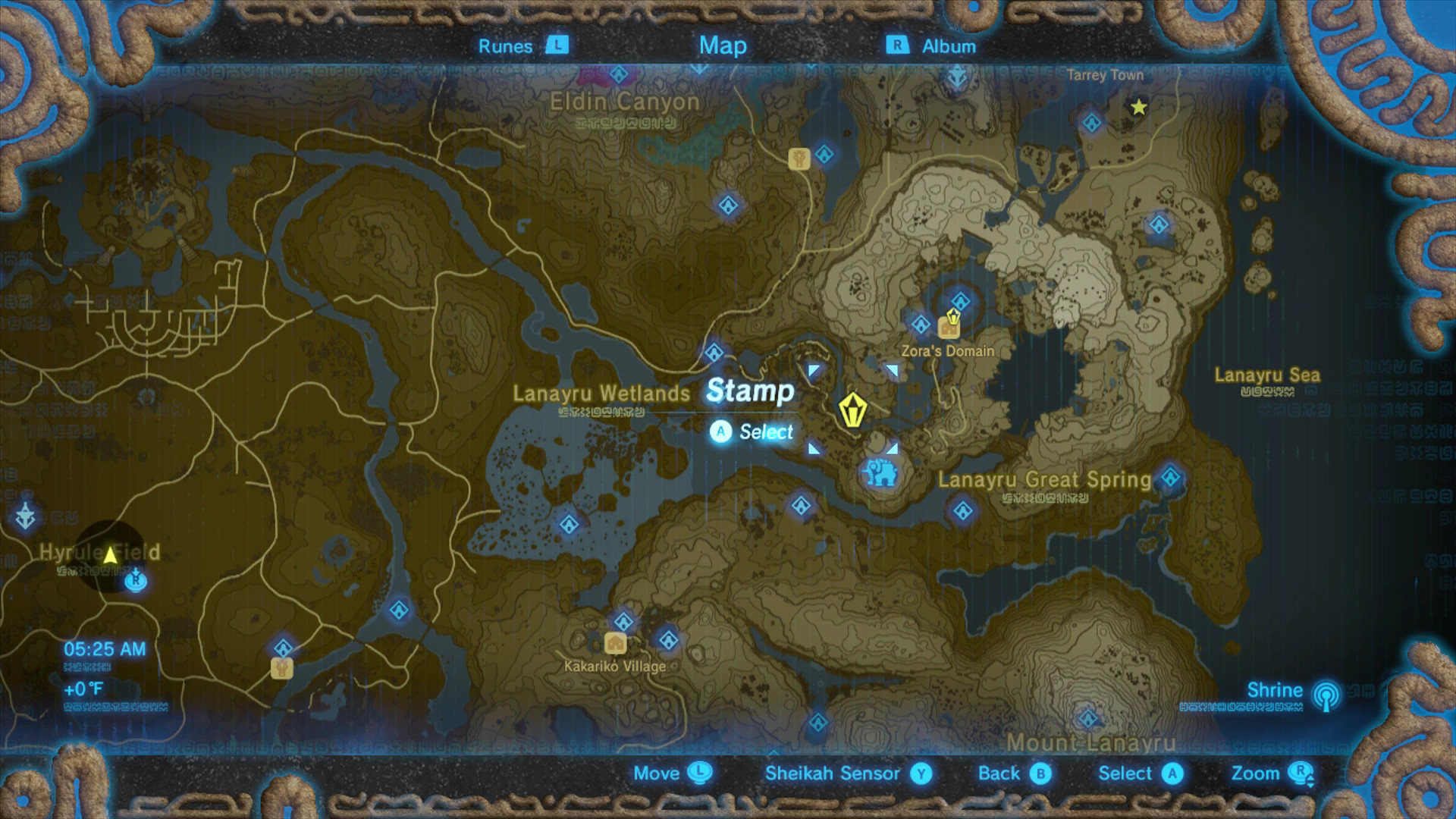 Luminous stone deposits near Divine Beast Vah Ruta's location in Zelda Breath of the Wild, showing glowing rocks and Link exploring the area